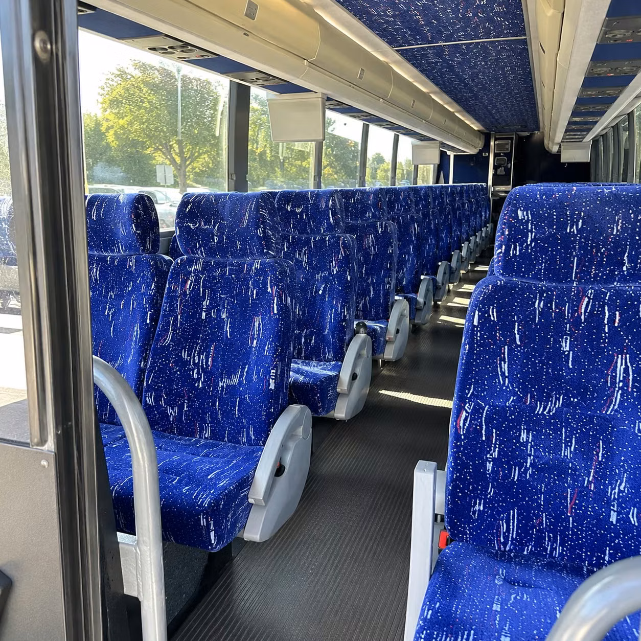 cranston charter bus rental interior